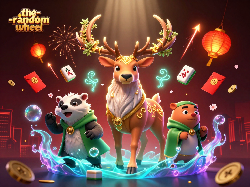 Experience thrill and strategy with the-random-wheel in a vibrant, animated casino scene.
