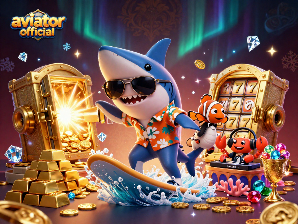 Experience the thrill of play with aviator official in this vibrant 3D casino scene packed with excitement.