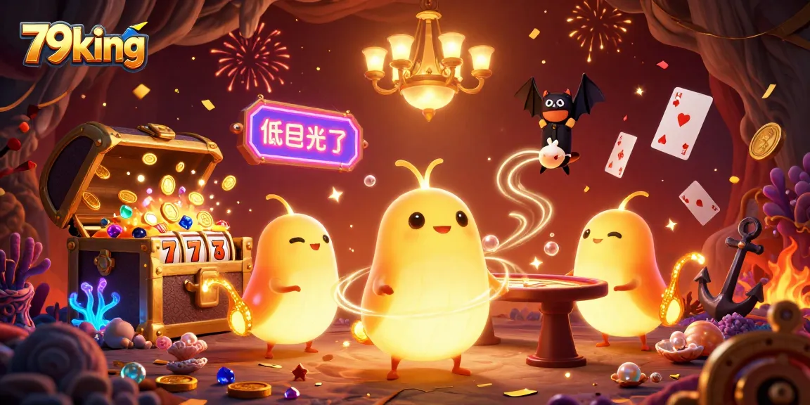 Experience gaming excitement with 79king as glowworms illuminate a vibrant cave casino.