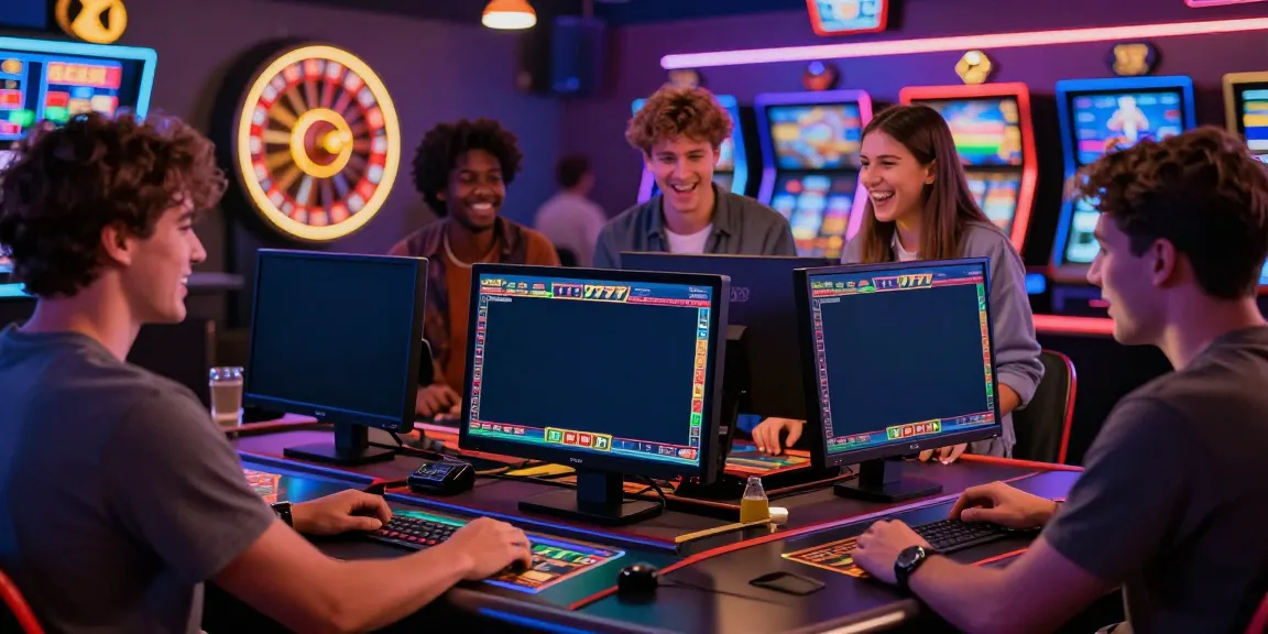 Permainan slot777 online dengan suasana ceria dan suasana kasino yang menarik.