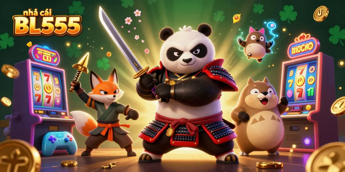 Engage with casino excitement at nhà cái BL555 featuring slot machines and dynamic characters.