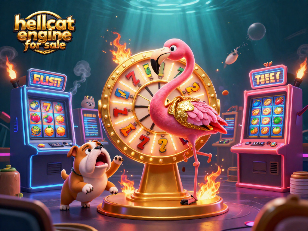 Experience the excitement of gambling with our hellcat engine for sale and vibrant casino-themed characters.