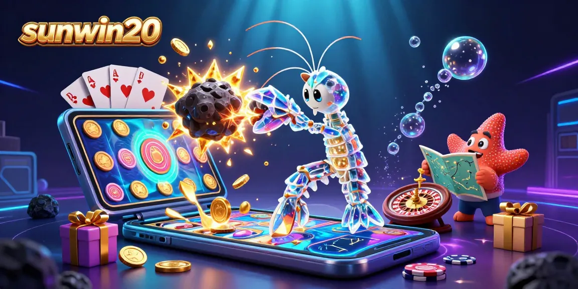 Experience the excitement of sunwin20 with virtual slots and casino games erupting in vibrant colors.
